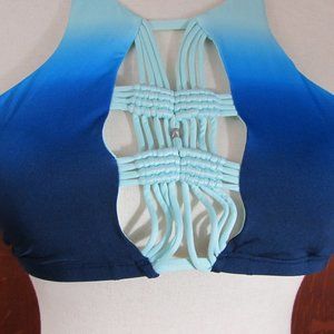 Dolce Vita High Neck Blue Ombre Halter Bikini Top